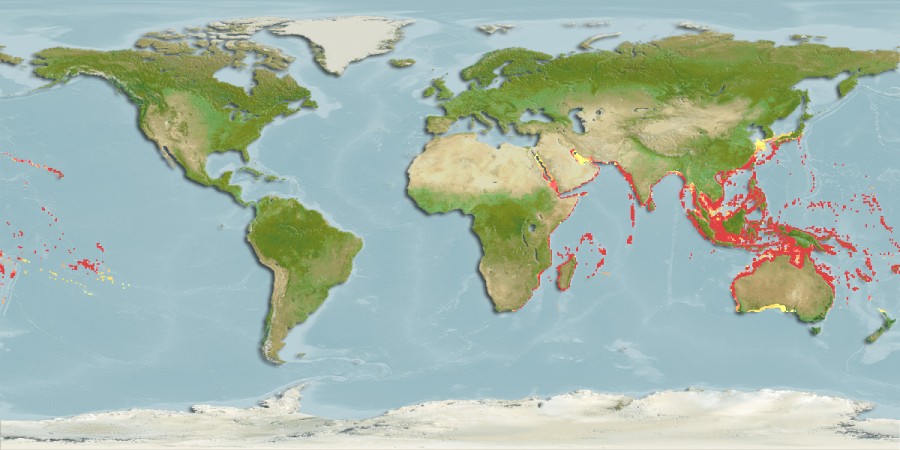 Aquamaps of Carangoides ferdau
