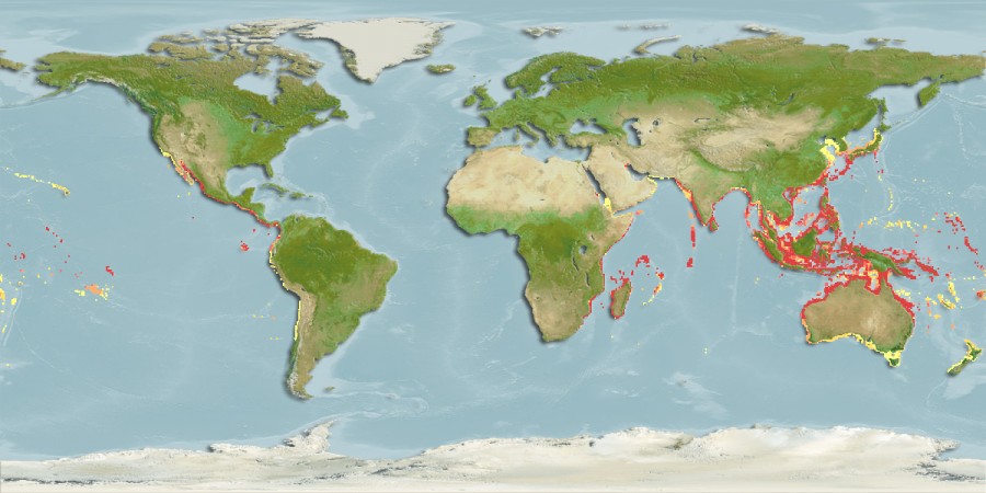 Aquamaps of Carangoides hedlandensis