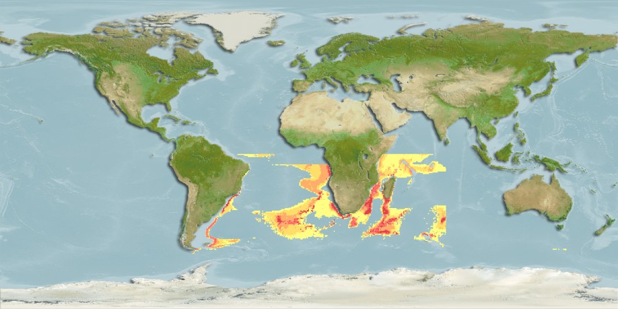Aquamaps of Gadomus capensis